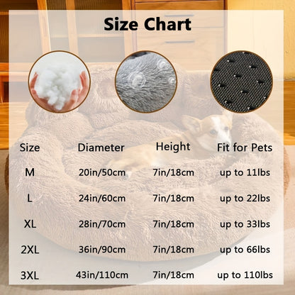 Cozy Bear Paw Plush Pet Bed for Dogs & Cats